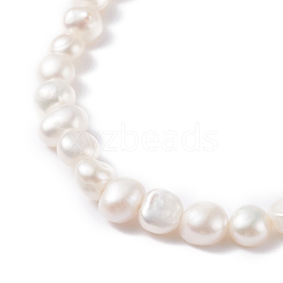 Vintage Natural Pearl Beaded Necklace for Women NJEW-JN03787-02-1