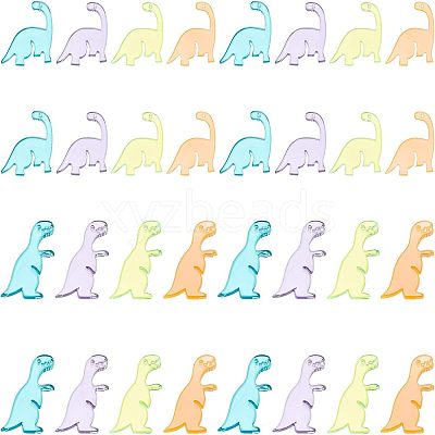 32Pcs 2 Style Transparent Acrylic Pendants TACR-NB0001-18-1