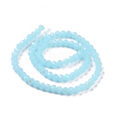 Electroplate Glass Beads Strands EGLA-A034-J8mm-L06-1