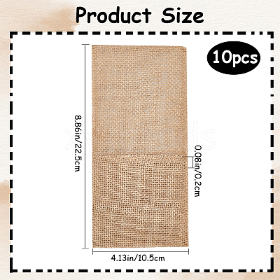 10Pcs Linen Cutlery Bag AJEW-GF0008-68-1