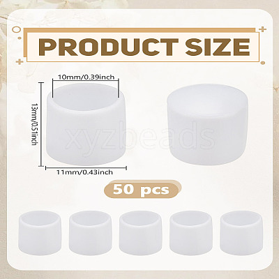 50Pcs Silicone Chair Leg Floor Protectors AJEW-LP0002-25-1