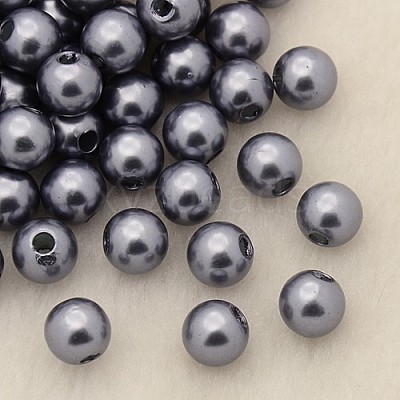 Imitation Pearl Acrylic Beads PL607-09-1