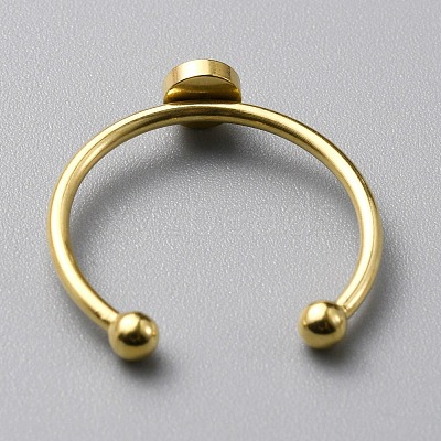 304 Stainless Steel Cuff Ring Components FIND-WH0129-74A-G-1
