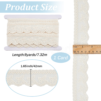 8Yards Flat Hollow Polyester Lace Trim OCOR-GF0006-07A-1