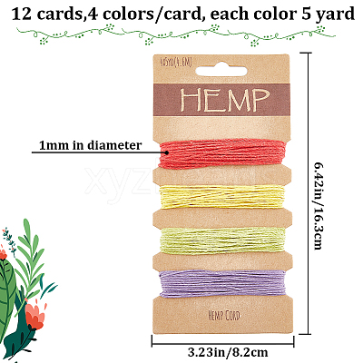 12Pcs 12 Colors Cotton Thread Sets OCOR-GF0003-06-1