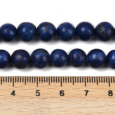 Synthetic Howlite Imitation Lapis Lazuli Beads G-S393-13A-8mm-1