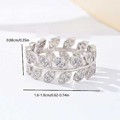 Brass Micro Pave Cubic Zirconia Finger Rings for Women UM5323-6-1