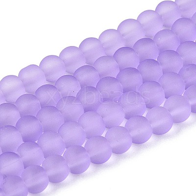 Baking Paint Transparent Glass Bead Strands X-GLAA-S031-4mm-25-1