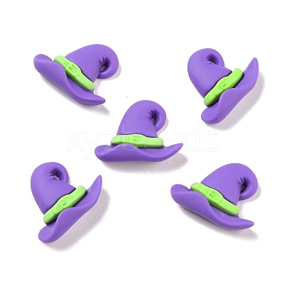 Halloween Hat Opaque Resin Cabochons RESI-F031-07-1