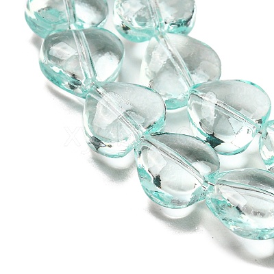 Baking Paint Transparent Glass Beads Strands DGLA-A08-T8mm-KD09-1