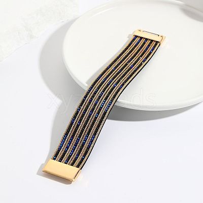 PU Leather Rhinestone Multi-strand Bracelets WGEB3AF-01-1