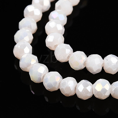 Electroplate Glass Beads Strands EGLA-A034-P1mm-B33-1
