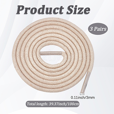Round Waxed Cord Shoelace String OCOR-WH20007-225C-02-1