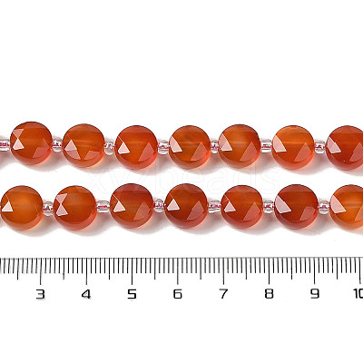 Natural Carnelian Bead Strands G-NH0013-A03-01-1