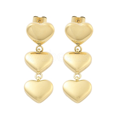 304 Stainless Steel Stud Earrings EJEW-S226-10G-01-1