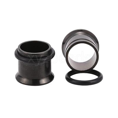 12Pcs 6 Colors 316 Surgical Stainless Steel Screw Ear Gauges Flesh Tunnels Plugs STAS-YW0001-16A-1