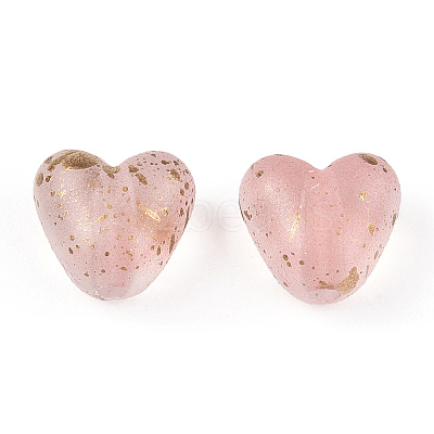 Transparent Frosted Spray Painted Acrylic Beads X1-FACR-TAC0004-02C-1