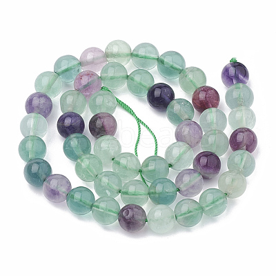 Natural Fluorite Beads Strands G-S333-4mm-006-1