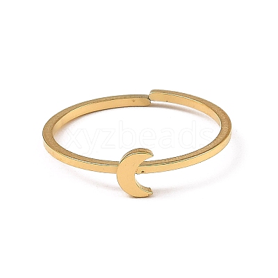 304 Stainless Steel Adjustable Open Cuff Rings RJEW-Q806-01G-02-1