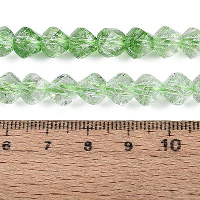 Crackle Transparent Glass Beads Strands GLAA-N068-02A-05-1