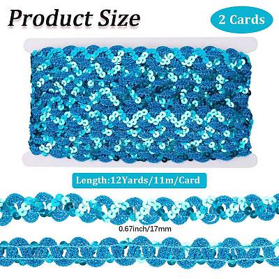 2Pcs Polyester Paillette Beads OCOR-CP0001-31C-1