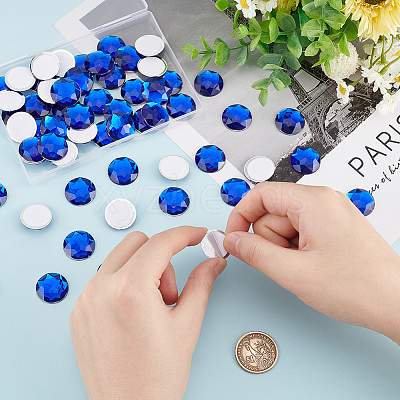 60Pcs Self-Adhesive Acrylic Rhinestone Stickers STIC-FG0001-01B-1