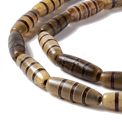 Tibetan Style dZi Beads Strands G-A024-01A-1