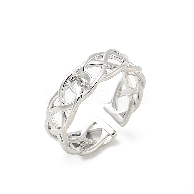 Brass Cup Peg Open Cuff Ring Settings KK-G518-08P-02-1