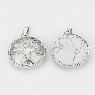 Synthetic Howlite Pendants G-S292-10L-P-1-1