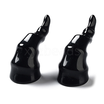 Halloween 3D Devil Horns Opaque Resin Cabochons RESI-F051-C01-1