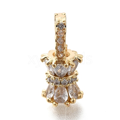Brass Micro Pave Cubic Zirconia Donut Bails LS-KK-U061-17G-1
