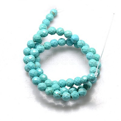 Natural Howlite Round Beads Strands X-TURQ-L017-4mm-01B-1