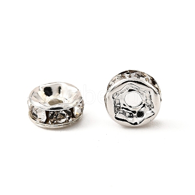 Brass Grade A Rhinestone Spacer Beads RB-A014-Z6mm-01S-1