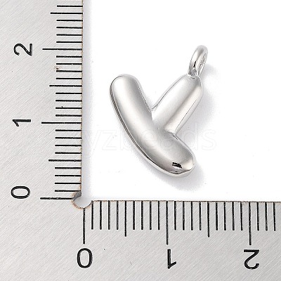 Rack Plating Brass Balloon Letter Pendants LS-KK-C050-01P-Y-1