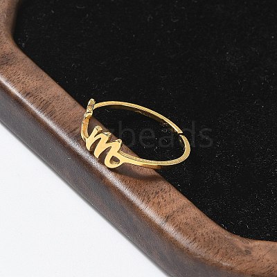 304 Stainless Steel Cuff Rings for Women RJEW-D285-01G-M-1