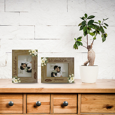 Rectangle Wood Photo Frames AJEW-WH20021-011-1