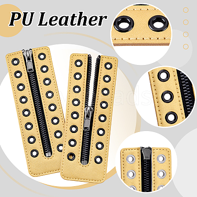 2Pcs PU Zipper Accessories FIND-PH0028-27C-1