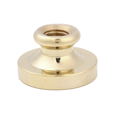 Golden Tone Crown Initial Wax Seal Brass Stamp Heads AJEW-A065-01H-1
