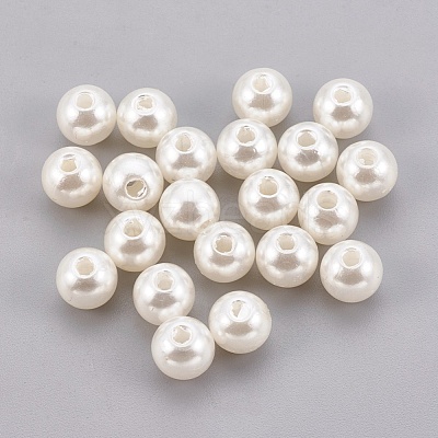 ABS Plastic Imitation Pearl Beads KY-G009-6mm-02-1