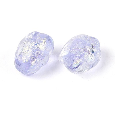 Handmade Foil Glass Beads Strands FOIL-N033-02D-1