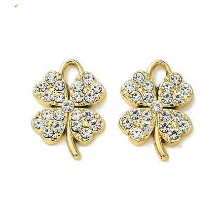 UV Plating Alloy Rhinestone Pendants FIND-B039-02G-02-1