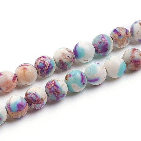 Natural Imperial Jasper Beads Strands X-G-E358-4m-01-1