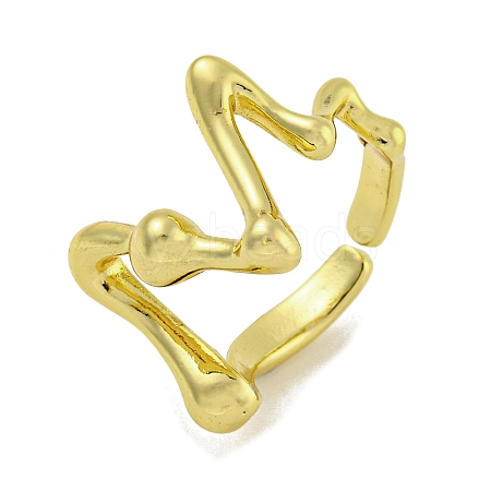 Brass Cuff Rings for Women RJEW-E294-05G-03-1