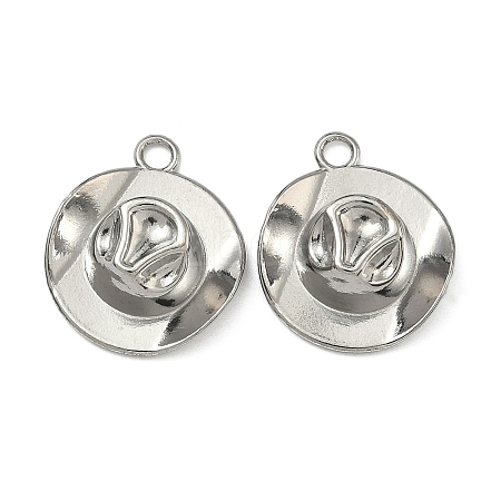 304 Stainless Steel Pendants STAS-P446-08P-1