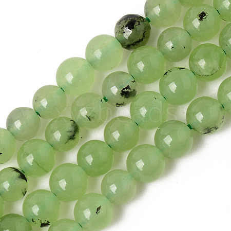 Natural Chalcedony Beads Strands G-T129-06-6mm-1