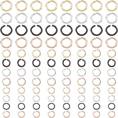 Unicraftale 480Pcs 12 Style 304 Stainless Steel Open Jump Rings STAS-UN0033-21-1