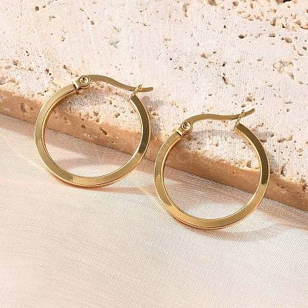 201 Stainless Steel Hoop Earrings EJEW-P304-14B-G-1