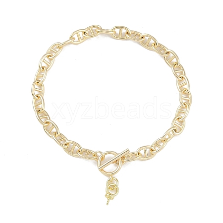 Brass Mariner Link Chain Bracelet Making KK-U020-12G-1