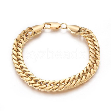 304 Stainless Steel Wheat Chain Bracelets BJEW-L665-07G-1