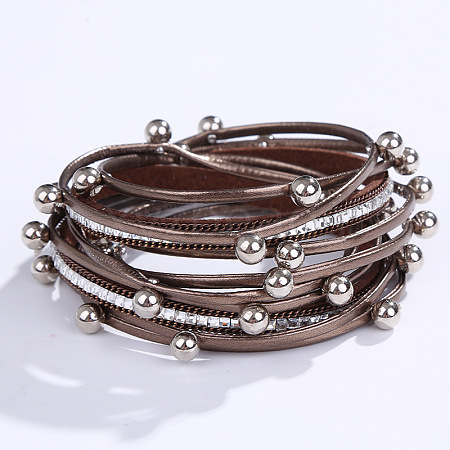 PU Leather Multi-layered Bracelets WG13214-09-1